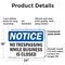 Signmission No Trespassing While Business Is Closed OSHA Notice Sign, Plastic, 24in W x 18in L, 2PK OS-2PACK-NS-P-1824-L-15003 - alternate 4